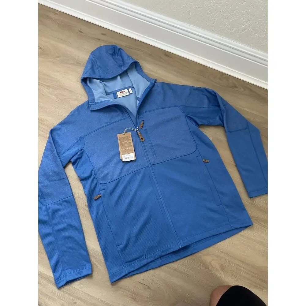 Fjallraven Abisko Trail Fleece Hooded Jacket 82257 Full Zip UN Blue Men’s XL